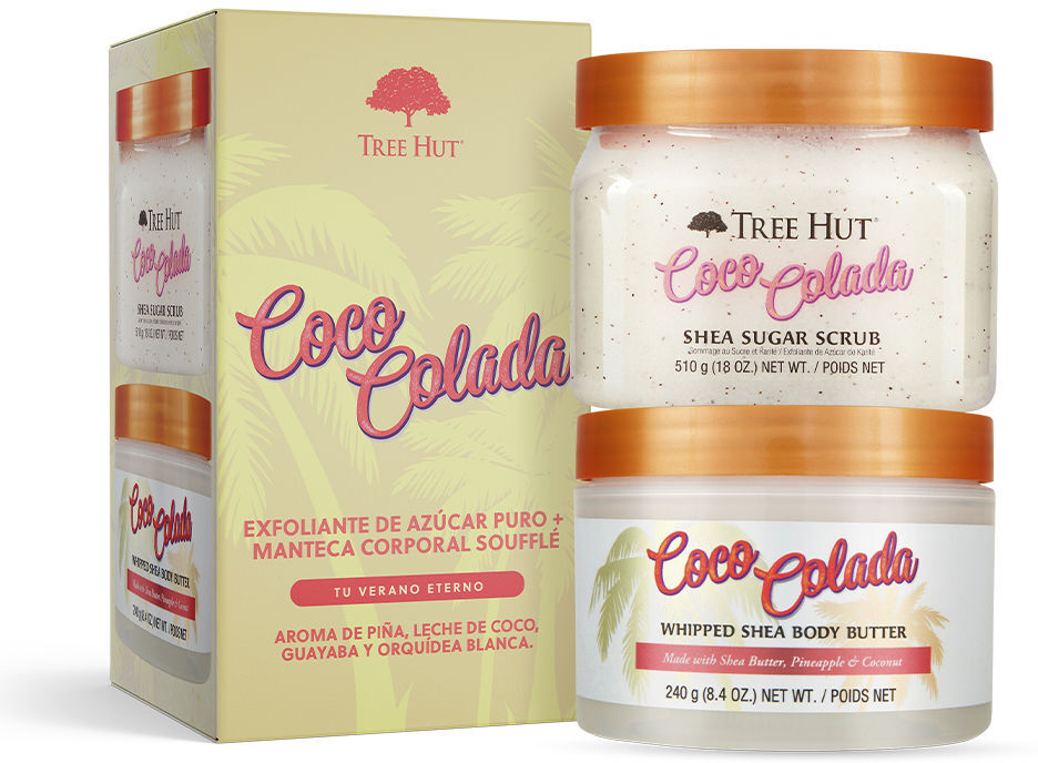 Tree Hut Exfoliante + Manteca Corporal Coco Colada Estuche 2 pz