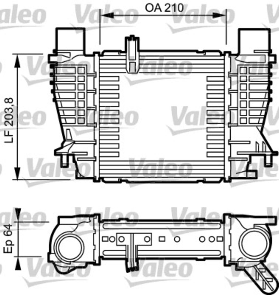 Ladeluftkühler VALEO 817999