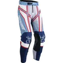 Moose Offroad Agroid S25, Textilhose - Hellblau/Weiß/Rot - 28