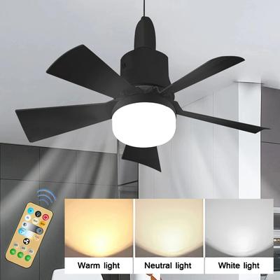 Combo Retail Shop Smart Wireless Ceiling Fan Light, Dimmable , Remote Control For Bedroom, Living Room, Kid Room, Study black