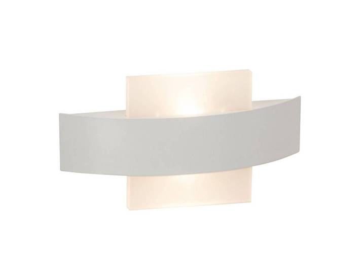 Brilliant Wandleuchte Solution G94393/05, Weiß, Metall, LED integrated, 25.5x13.6x5.5 cm, Lampen & Leuchten, Innenbeleuchtung, Wandleuchten