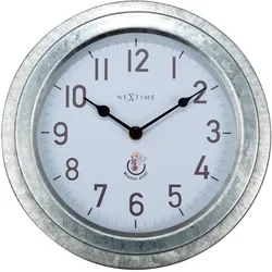 Nextime, Wanduhr, Wanduhr Poppy Ø 22 cm, Silber (22 cm)