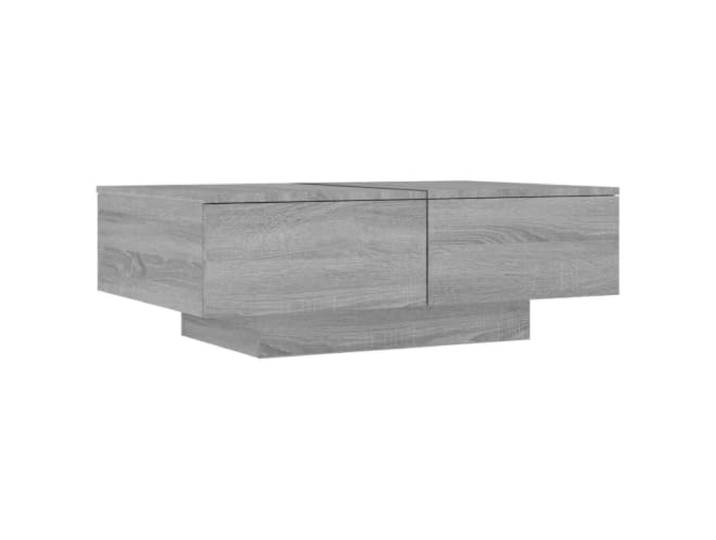 Favemtsl Couchtisch Grau Sonoma 90x60x31 cm Wohnzimmertisch Holzwerkstoff Flacher Sofatisch mit Ablagefach fuer Wohnzimmer und Gästezimmer, pflegeleichte Oberfläche in moderner Holzoptik.