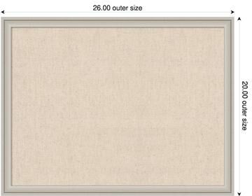 Amanti Art Neutral Weave Canvas Magnetic Board, Florence Framed Memo Board