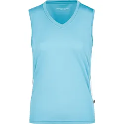 James & Nicholson Damen Lauf Shirt ärmellos T-Shirt JN315 ocean/white L