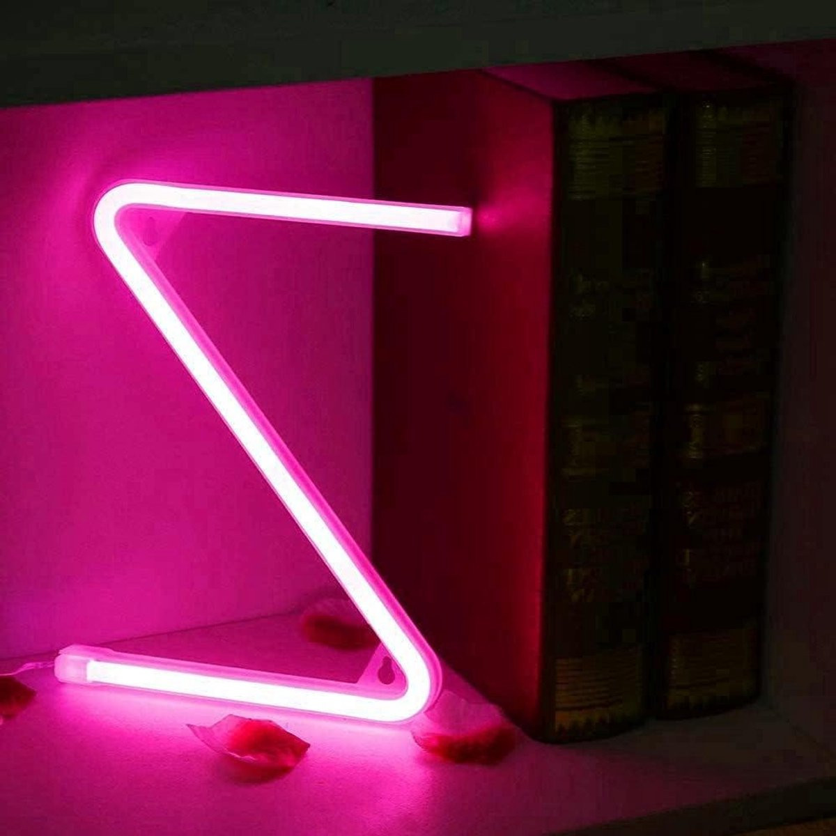 Neon Letter Z LED Licht Teken - Roze Feestdecoratie voor de Slaapkamer