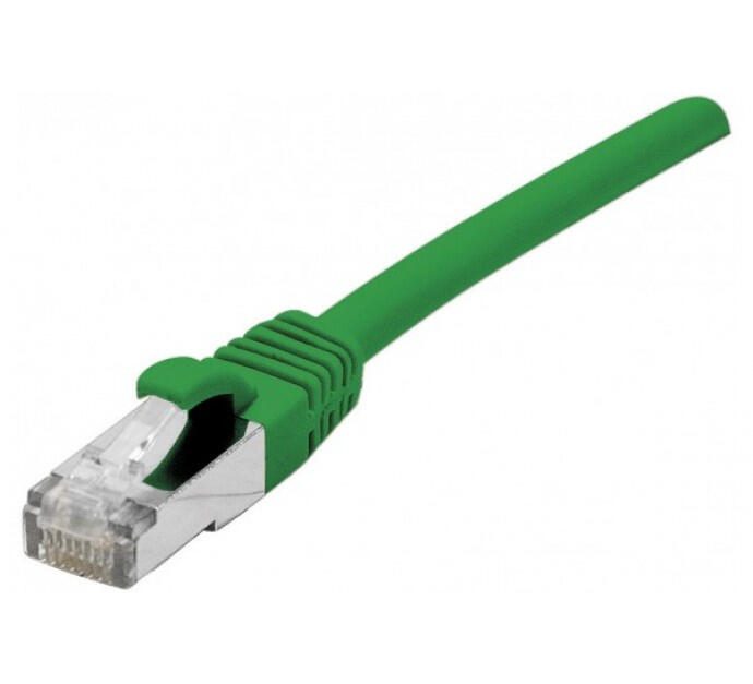 exertisConnect Exertis Connect Patchkabel Cat. 6A, S/FTP (PiMF), halogenfrei, mit Rastnasenschutz, grün, 3,0 m 858439
