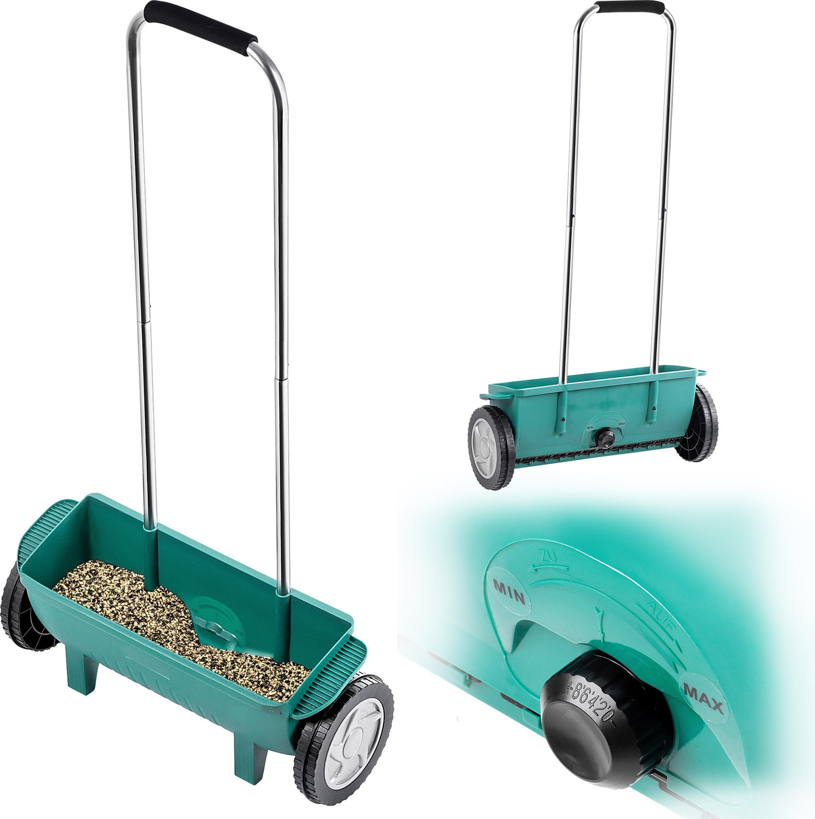 KADAX Industriële machine op wielen, 12 liter, groen