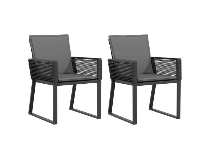 VidaXL - Gartenstuhl poly-rattan, One Size, Schwarz