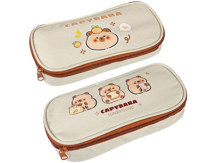 Centrum Capybara etui - pennenetui polyester - schattig beige