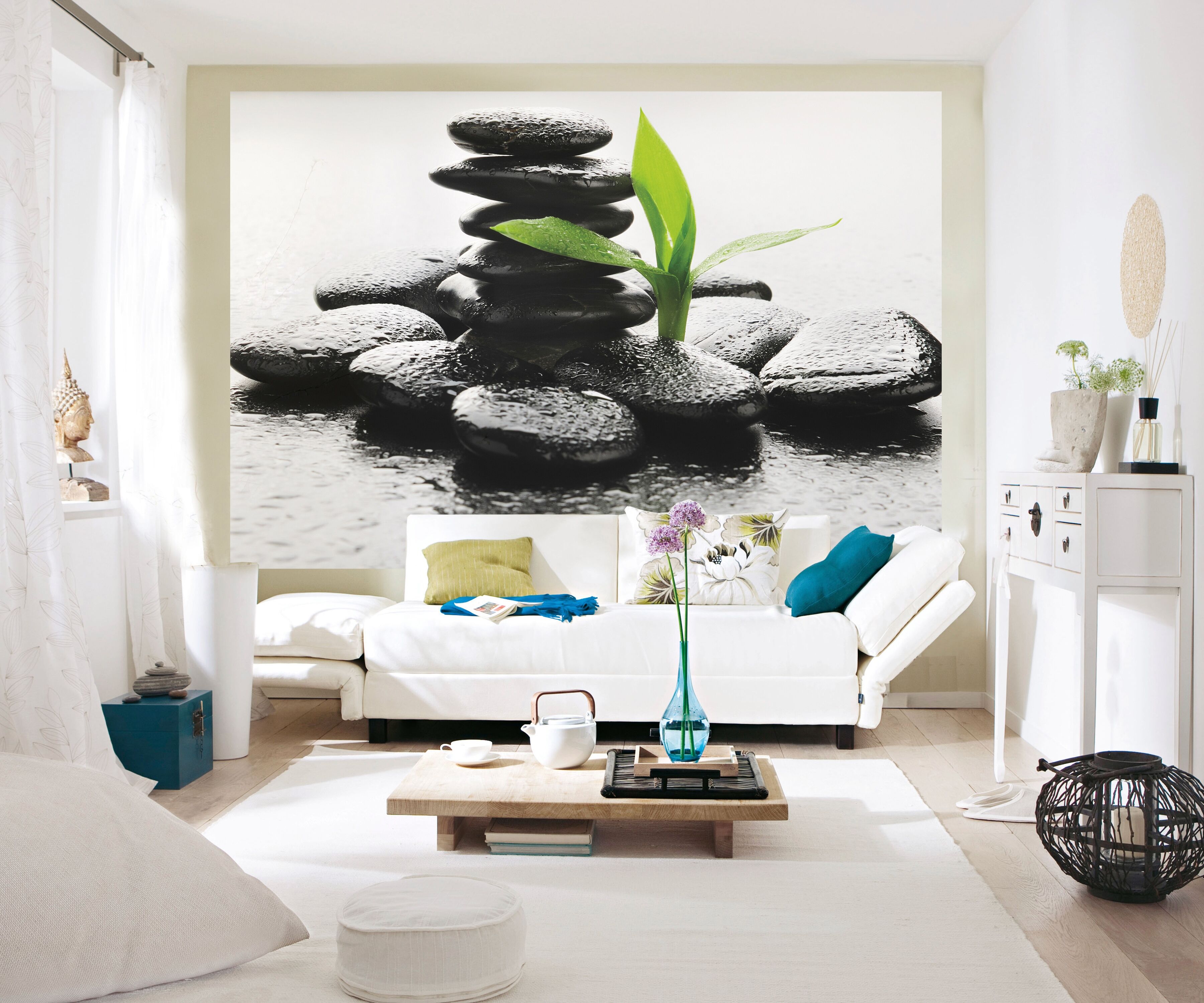 Fototapete PAPERMOON "Black Stone", bunt, B:2,5m L:1,8m, Vlies, Tapeten, Fototapete bunt B/L: 2,5m x 1,8m
