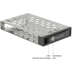 DELOCK Wechselrahmen Einschub für 1 x 2.5 SATA/SAS HDD/SDD
