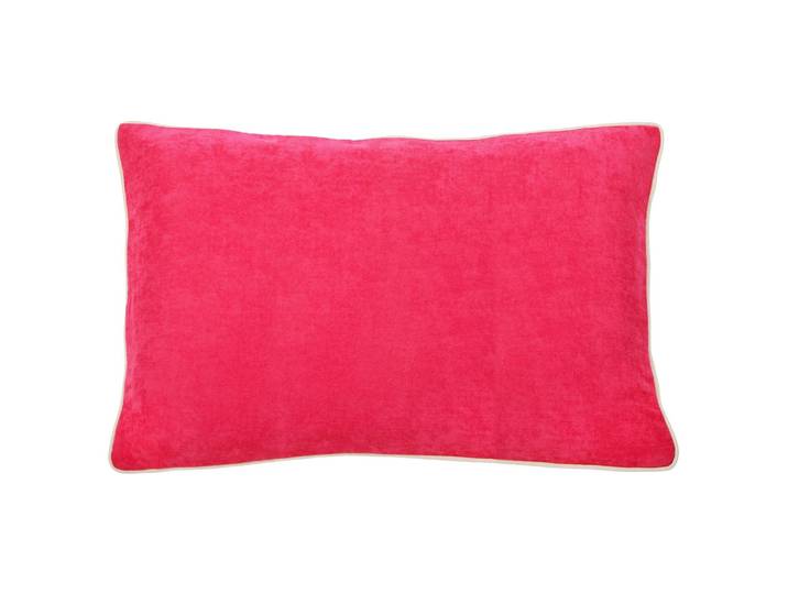 Housse de coussin Joy Rose foncé/Rose foncé 40 x 60cm Velours