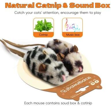 Uplift Picks Electric Interactive Mouse Cat Toy Fast Moving Plush Pet Chaser For Indoor Kittens b