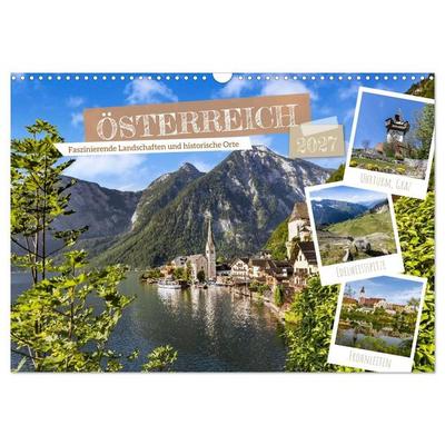 Österreich - Faszinierende Landschaften und historische Orte (Wandkalender 2027 DIN A3 quer), CALVENDO Monatskalender