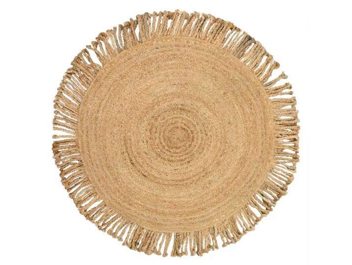 Tapis rond en jute, tapis artisanal tissé à la main, beige ø200cm
