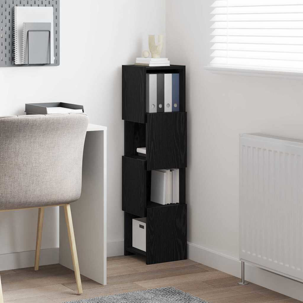 Metro Corner Accent Chest Black Oak 102cm H x 25.5cm W x 25cm D