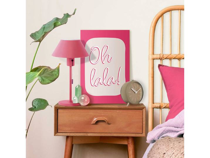 Wandbild Oh La La Polyester Pink 20 x 30 x 2cm