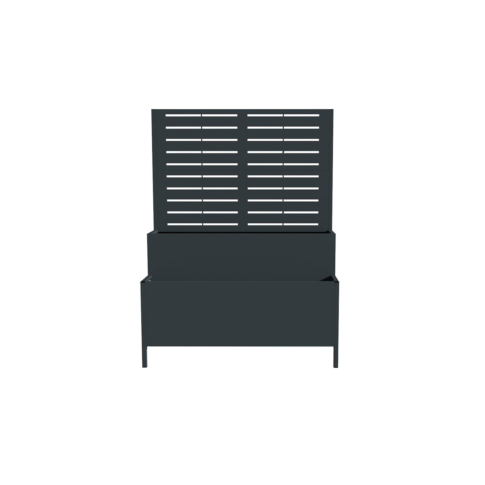 Westmann Pflanzkasten mit Rankgitter Dekora 5 Anthrazit 40x90x120cm
