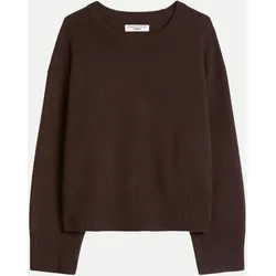 Oversize Strickpullover Braun S
