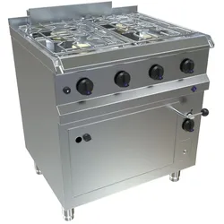 MKN Optima 700 Gas Herd 4-flammig mit Gas-Backofen 1 1/2 GN