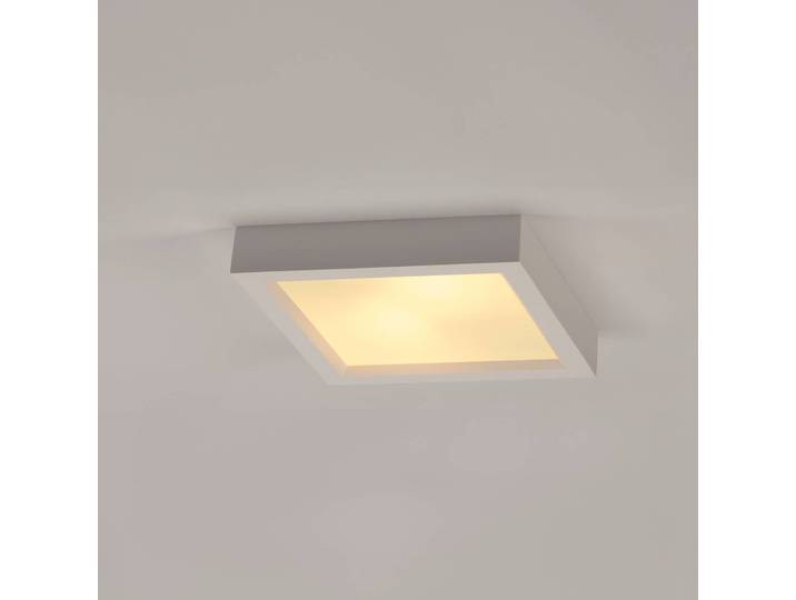 SLV Deckenlampe Plastra, dimmbar, weiß / opal, für Wohn- / Esszimmer, Gips / Ton, Modern, Deckenlampe