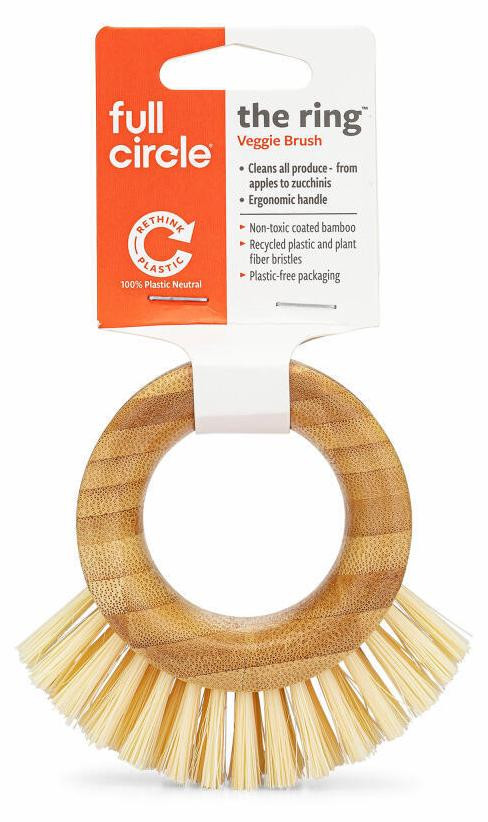 Full Circle Home Groenteborstel The Ring van bamboe en gerecycled plastic