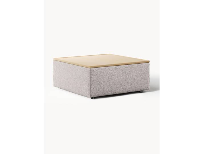 Pouf en bouclette avec rangement Lennon