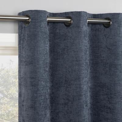 Sun Zero Isidora Velvet Magnetic Closure Total Blackout Grommet 1-Piece Curtain Panel, Single Panel