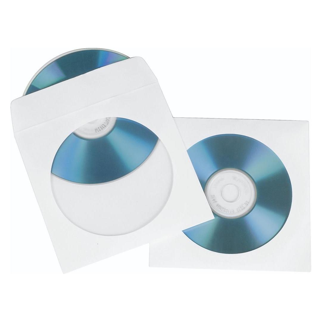 Hama CD-/DVD-Papier-Schutzhüllen, Weiss (00051173)