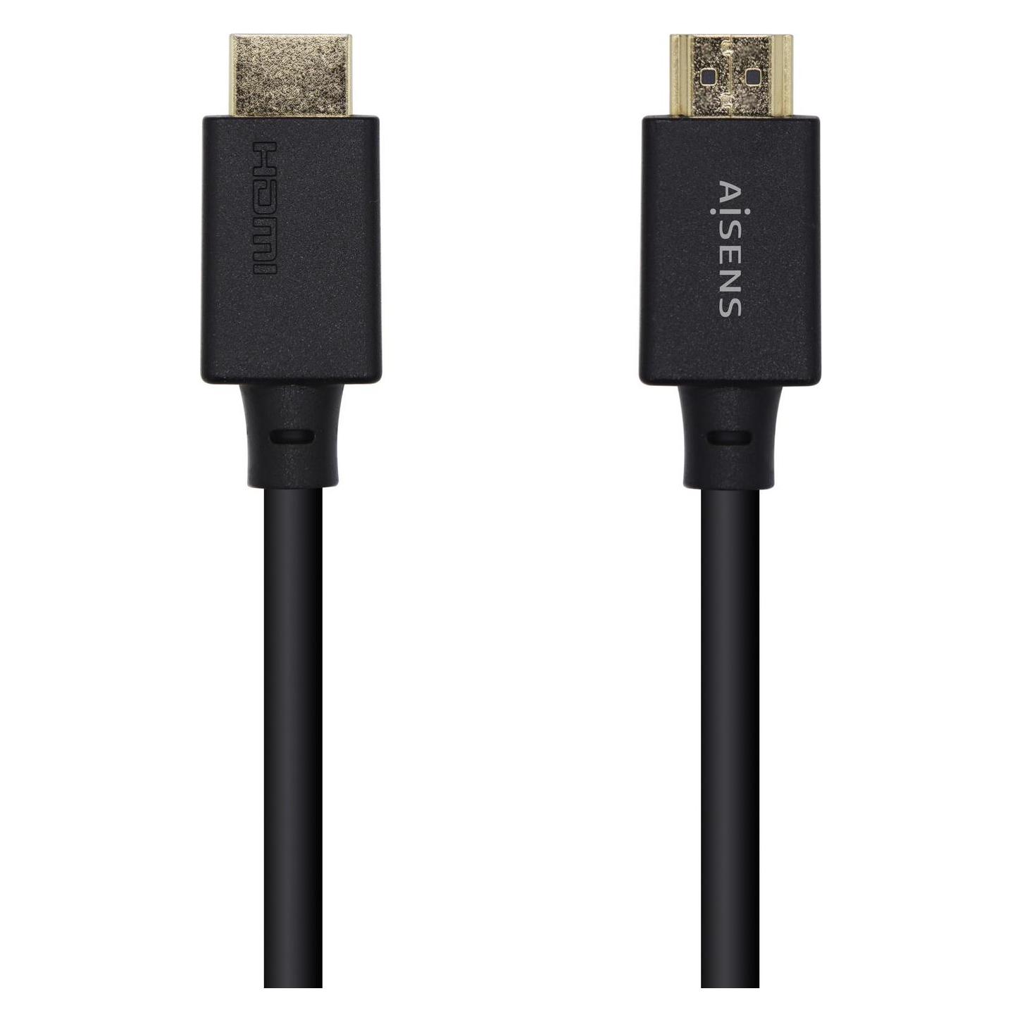 Aisens CABLE HDMI V2.1 ULTRA ALTA VELOCIDAD 8K60HZ M/M 0.5M NEGRO (0.50 m) (A150-0420)