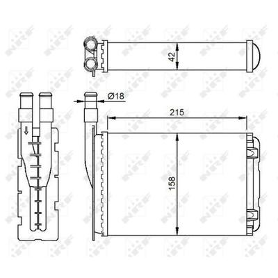NRF Wärmetauscher, Innenraumheizung 507339 für RENAULT