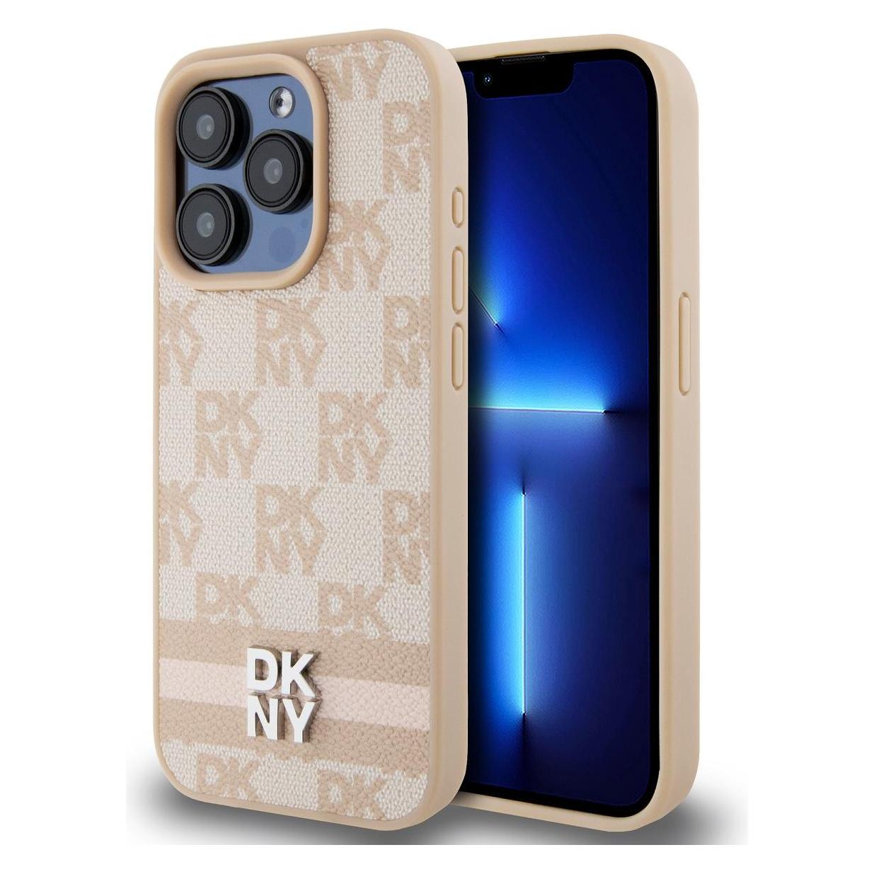 DKNY DKHCP14XPCPTSSP iPhone 14 Pro Max 6.7" różowy/pink hardcase Leather Checkered Mono Pattern & Pr (Apple iPhone 14 Pro Max) (1714462325)