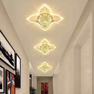 20cm LED Deckenleuchte Kristall Veranda Licht Gang Korridor Lampe moderne Blume Desgin Unterputz Lichter Metall galvanisiert 110-240 v