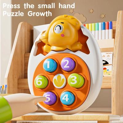 Inspire Curations Dinosaur Press & Tap Learning Toy Interactive Toddler Educational Toy With Colorful Sensory Play orange