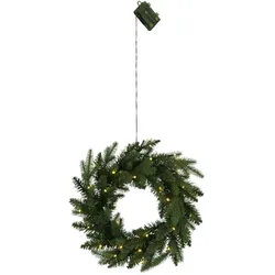 StarTrading LED Tannenkranz Türkranz beleuchtet Weihnachtskranz Sensor Außen 45cm