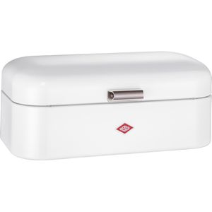 Wesco Brotkasten Grandy, Stahlblech, Klappdeckel, 42 x 22 x 17cm, weiß