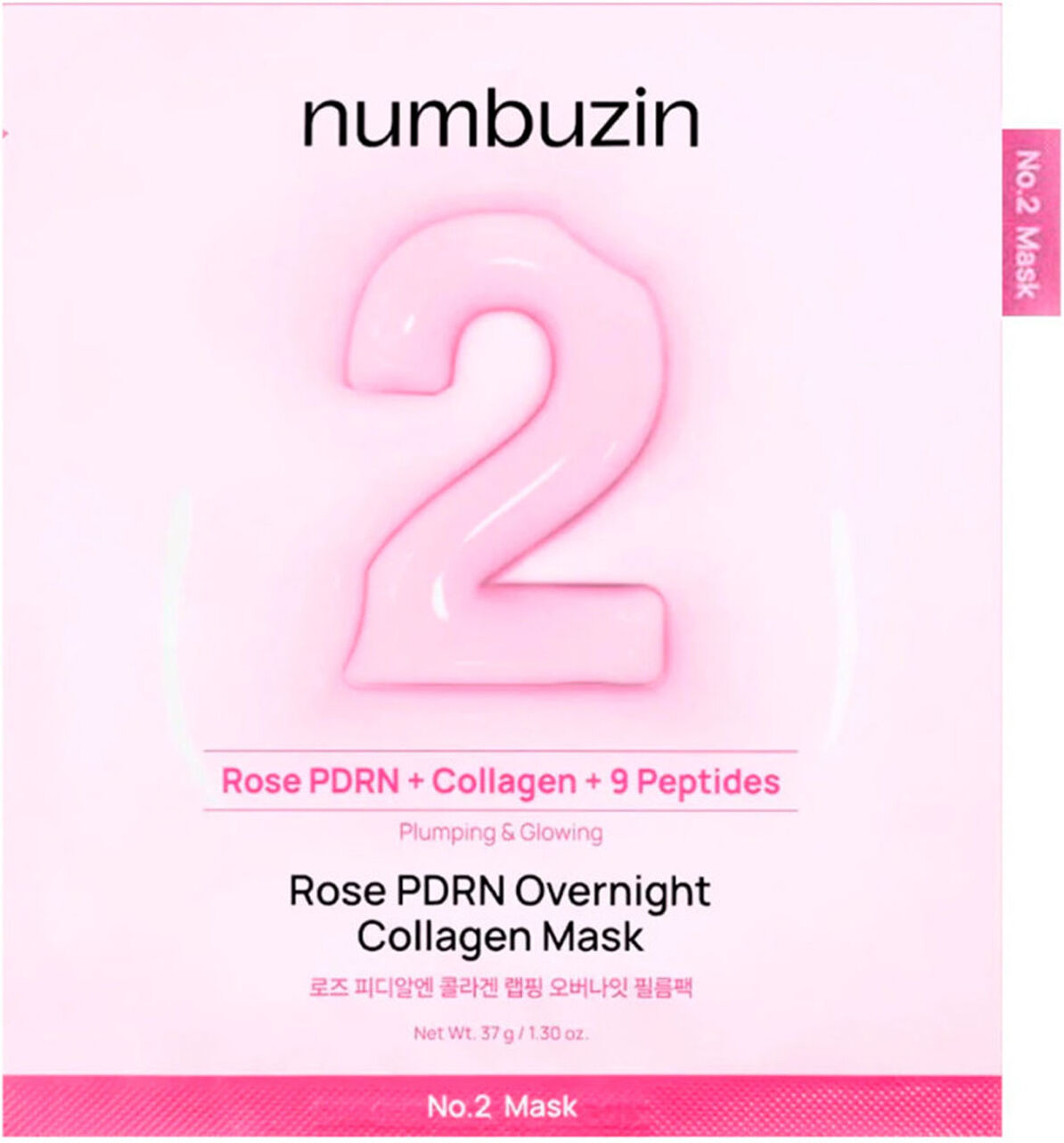 NUMBUZIN No.2 Rose PDRN Overnight Collagen Plumping Sheet Mask