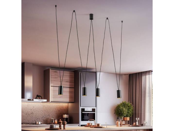 Hängelampe More Eye Nowodvorski Lighting, dimmbar, schwarz, für Wohn- / Esszimmer, Metall, Modern, Pendelleuchte