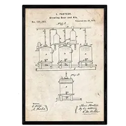 POSTER Bierbrauer Patent A3 Rahmenlos