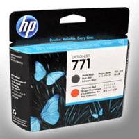 HP Druckkopf CE017A 771 matte black + chromatic red