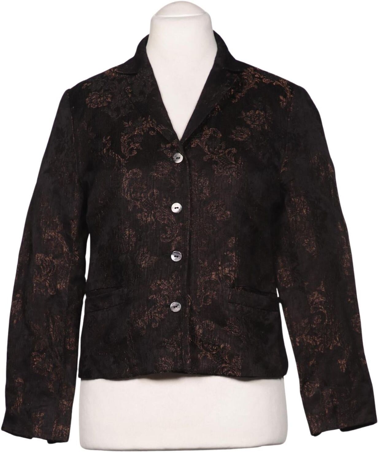 Evelin Brandt Berlin Damen Blazer, Schwarz, Gr. EU 40, kein / Etikett - Second Hand