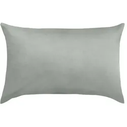 Traumschlaf Uni Feinbiber Kissenbezug Kissenbezug einzeln 40x60 cm | grau - grau