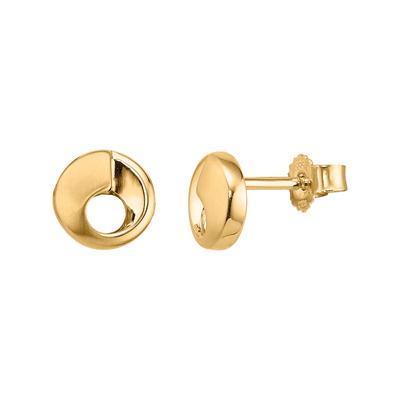 Paar Ohrstecker FIRETTI "Schmuck Geschenk Gold 333 Ohrschmuck Kreis rund", gold (gelbgoldfarben), Ohrringe, Damen, 7,5mm, Gelbgold 333