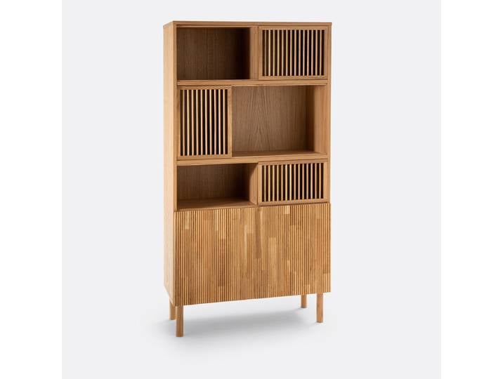 LA REDOUTE Bibliothèque de rangement plaqué chêne, Bilbao Beige Chêne
