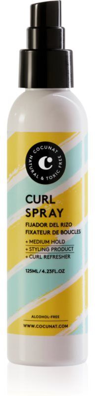 Cocunat Curl Spray spray fixateur pour cheveux bouclés et frisés 125 ml