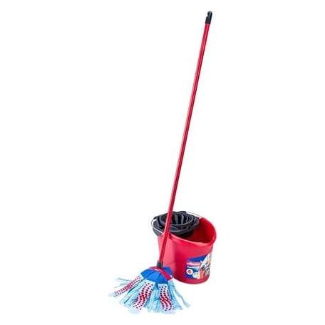 Vileda SuperMop Mopp- und Eimersystem Einzeltank Rot (1 Stk.) (151684)