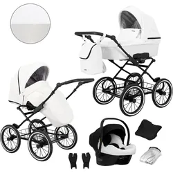 Kunert, Kinderwagen, Romantic Retro Kombikinderwagen inkl. Autositz Cosmo, Farbe ROM16, Gestell schwarz