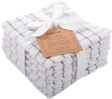 KAF Home Checkered Terry Dish Cloths, Set of 6