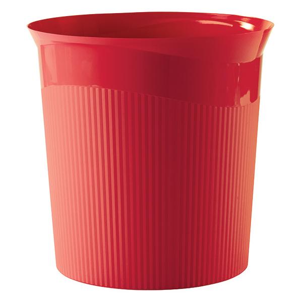 Han Papierkorb Re-LOOP, 13 Liter, rot 13 Liter, 100 % recycelter Öko-Kunststoff (13 l) (18148-917)